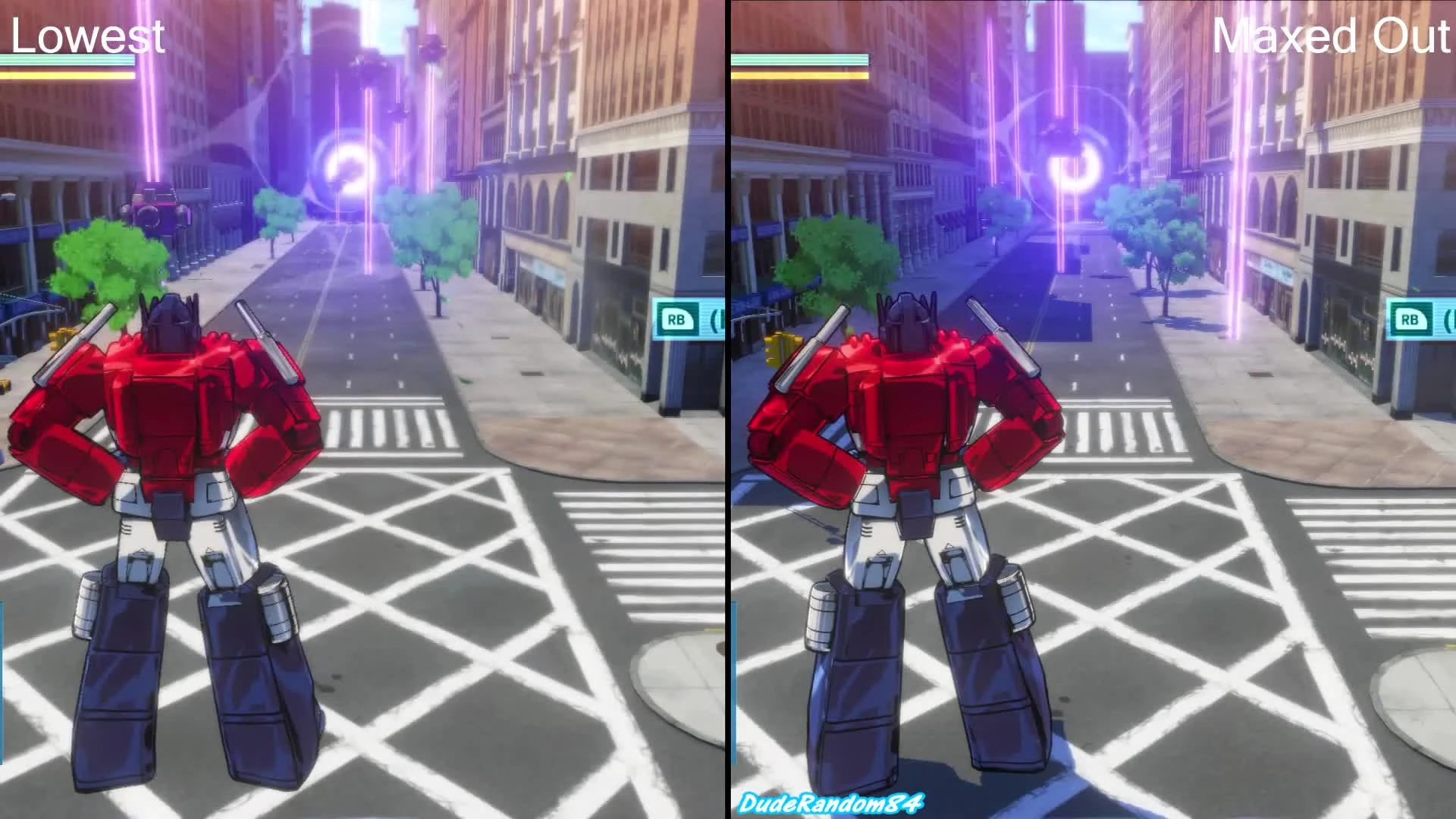 Transformers Devastation Сравнение Pc Ultra Vs Low