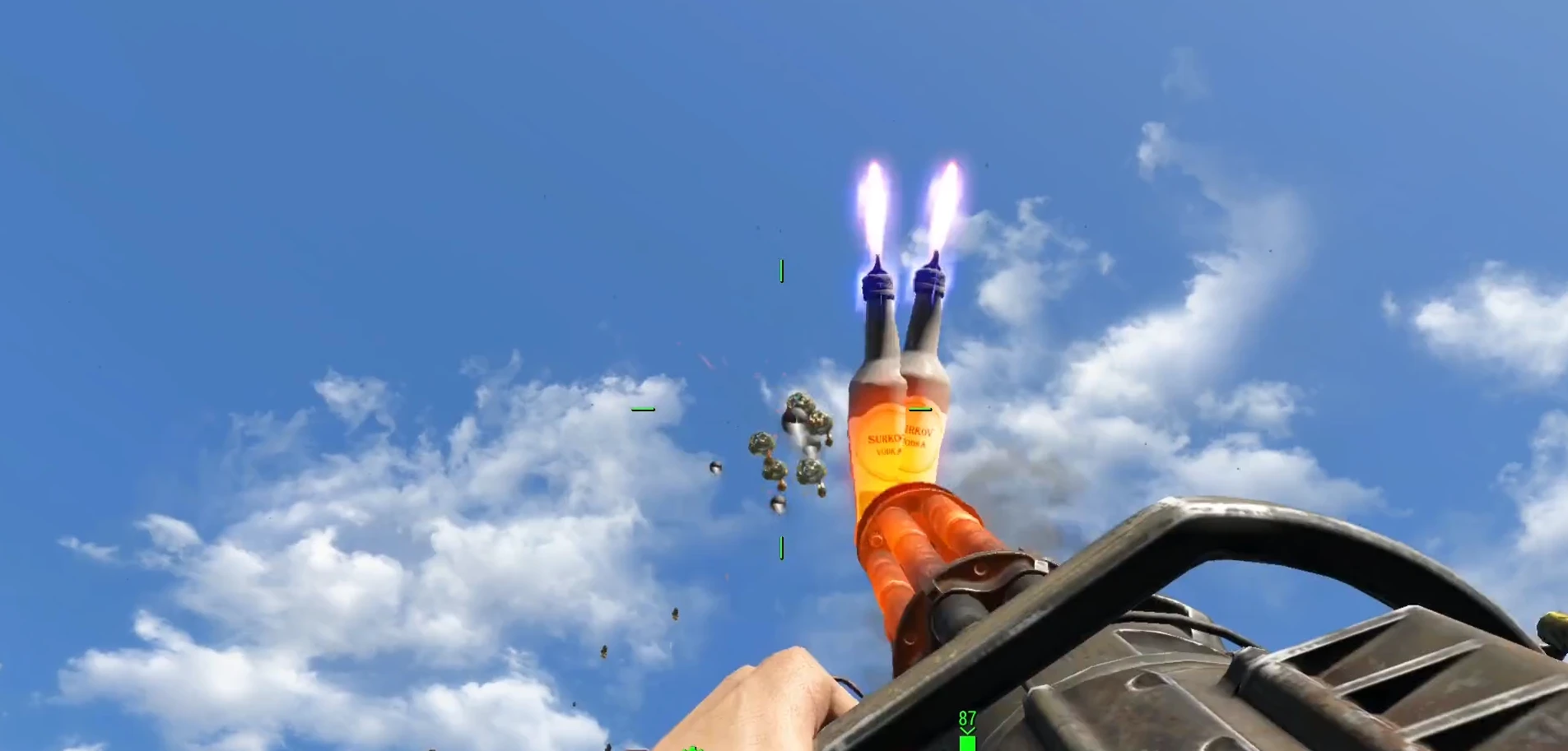 Fallout 4 "Рандомные предметы вместо пуль во время выстрела"