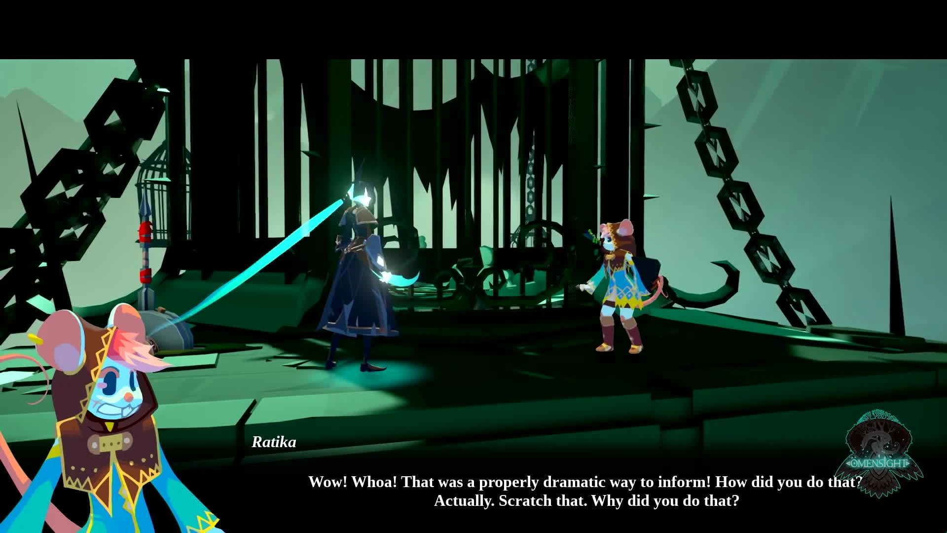 Геймплейное видео приключенческого экшена Omensight