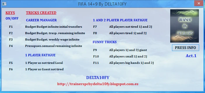 FIFA 14: Трейнер/Trainer (+9) [1.2] {DELTA10FY}