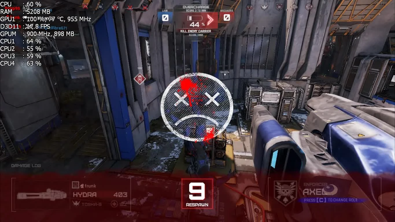 LawBreakers open beta на слабом ноутбуке