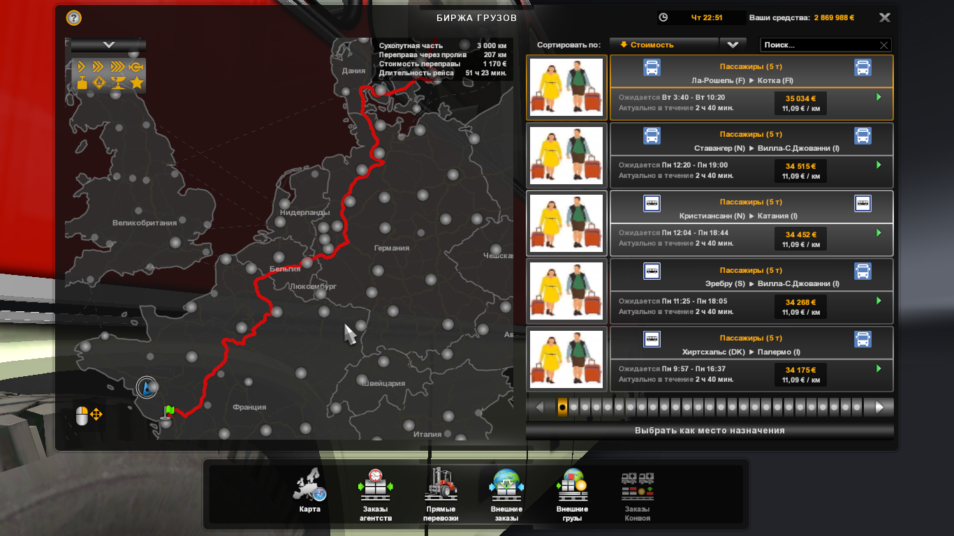 Euro Truck Simulator 2 "Пассажирские перевозки для автобусов 1.41"