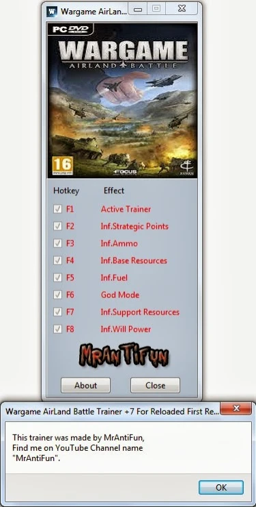 Wargame ~ AirLand Battle: Трейнер/Trainer (+7) [130529] {MrAntiFun}