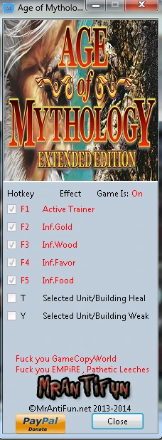 Age of Mythology ~ Extended Edition: Трейнер/Trainer (+6) [1.5.2325] {MrAntiFun}