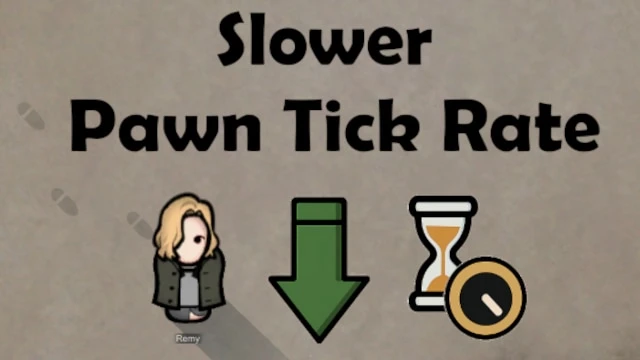 RimWorld "More Performance - Slower Pawn Tick Rate - больше производительности"