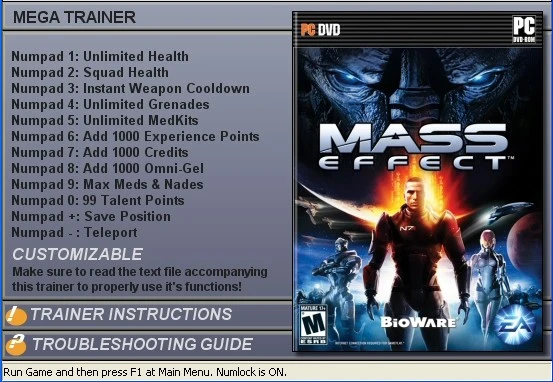 Mass Effect: Трейнер (+12) [1.0]