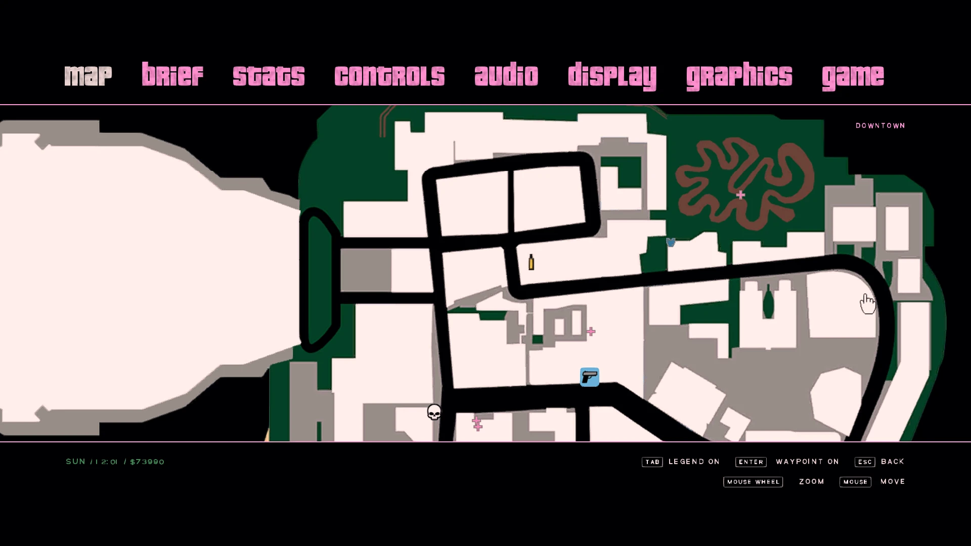 Grand Theft Auto: Vice City "Спрятанные пикапы на карте и на радаре"