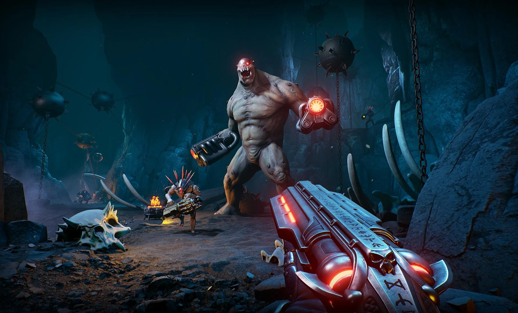 Геймплей динамического шутера от первого лица Scathe