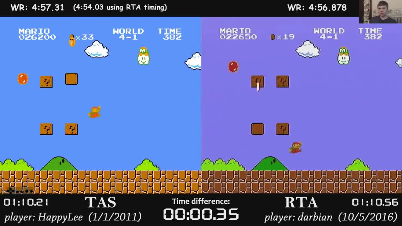 Человек против компьютерной программы (RTA vs TAS)