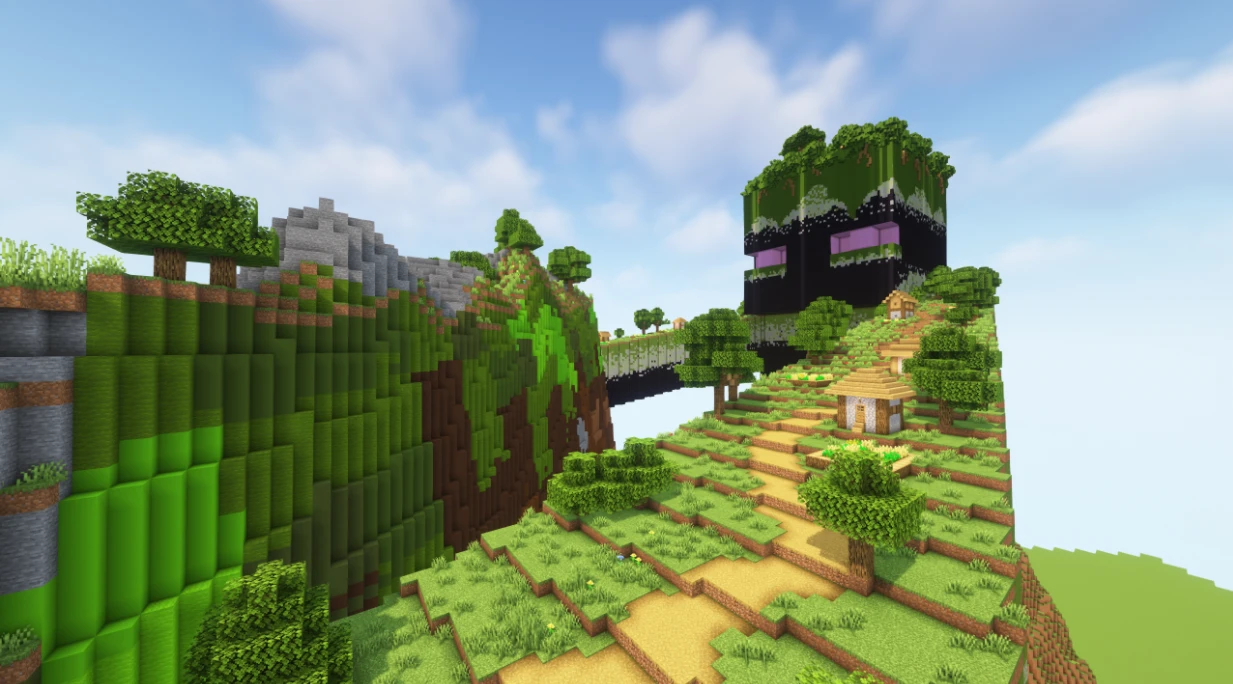 Фанат создал гигантский остров Эндермена в Minecraft