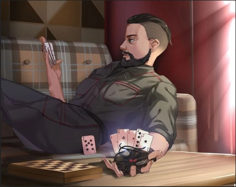 Нечаев играет в карты с Хразом