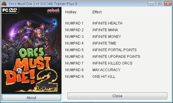 Orcs Must Die! 2: Трейнер/Trainer (+9) [1.0.0.316] {Retro/PlayGround.ru}