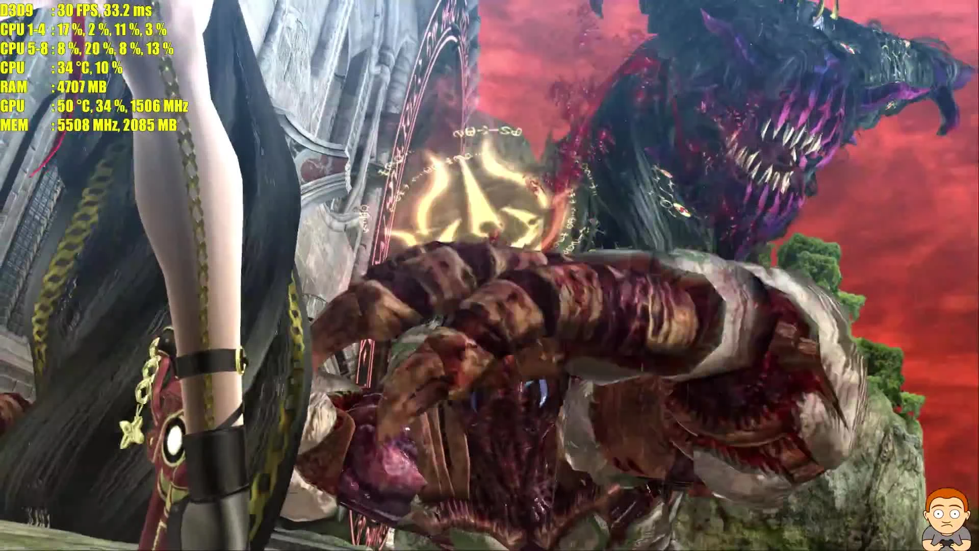 Bayonetta PС GTX 1080 TI 4K. Частота кадров/Тест производительности