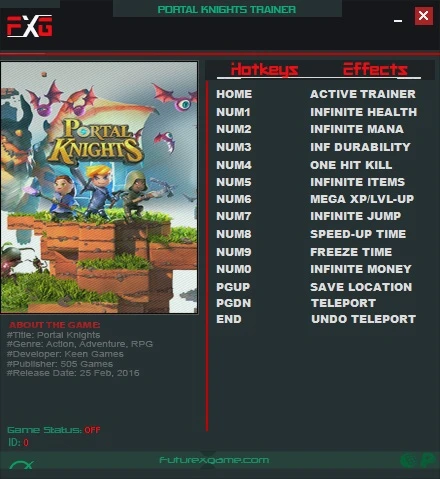 Portal Knights: Трейнер/Trainer (+11) [1.1.3: x64] {FutureX}