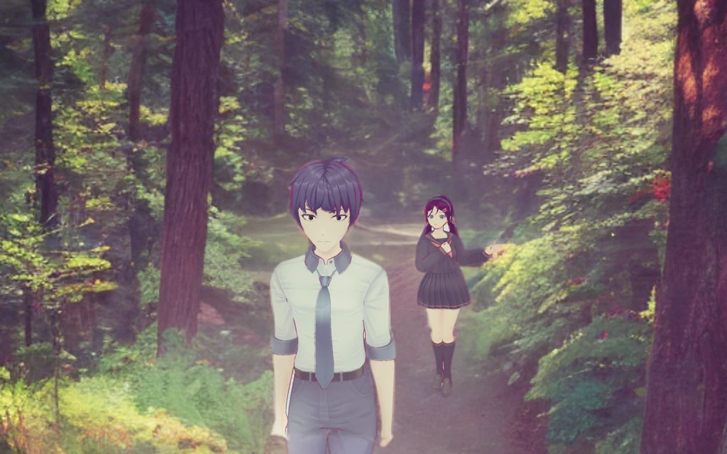 Мита с игроком вышли погулять в лес