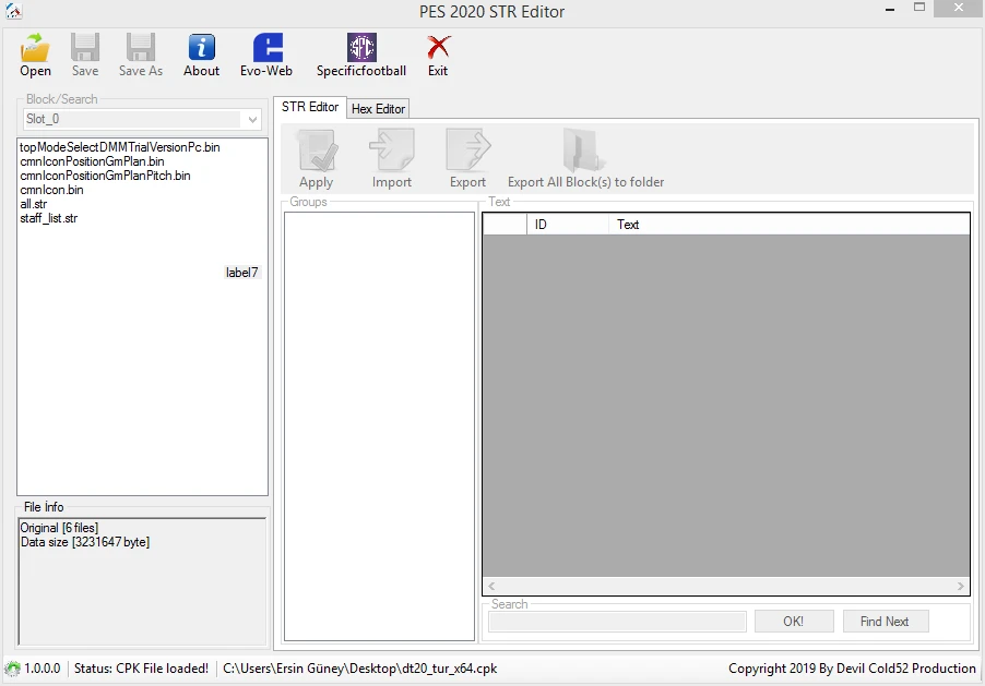 PES 2020 "STR Editor By Devil Cold52"