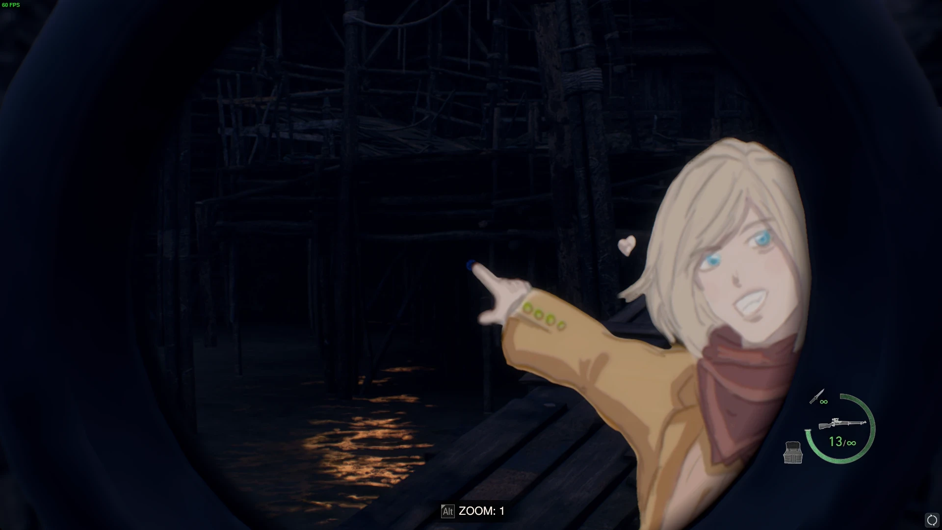 Resident Evil 4 Remake "Эшли - прицел"