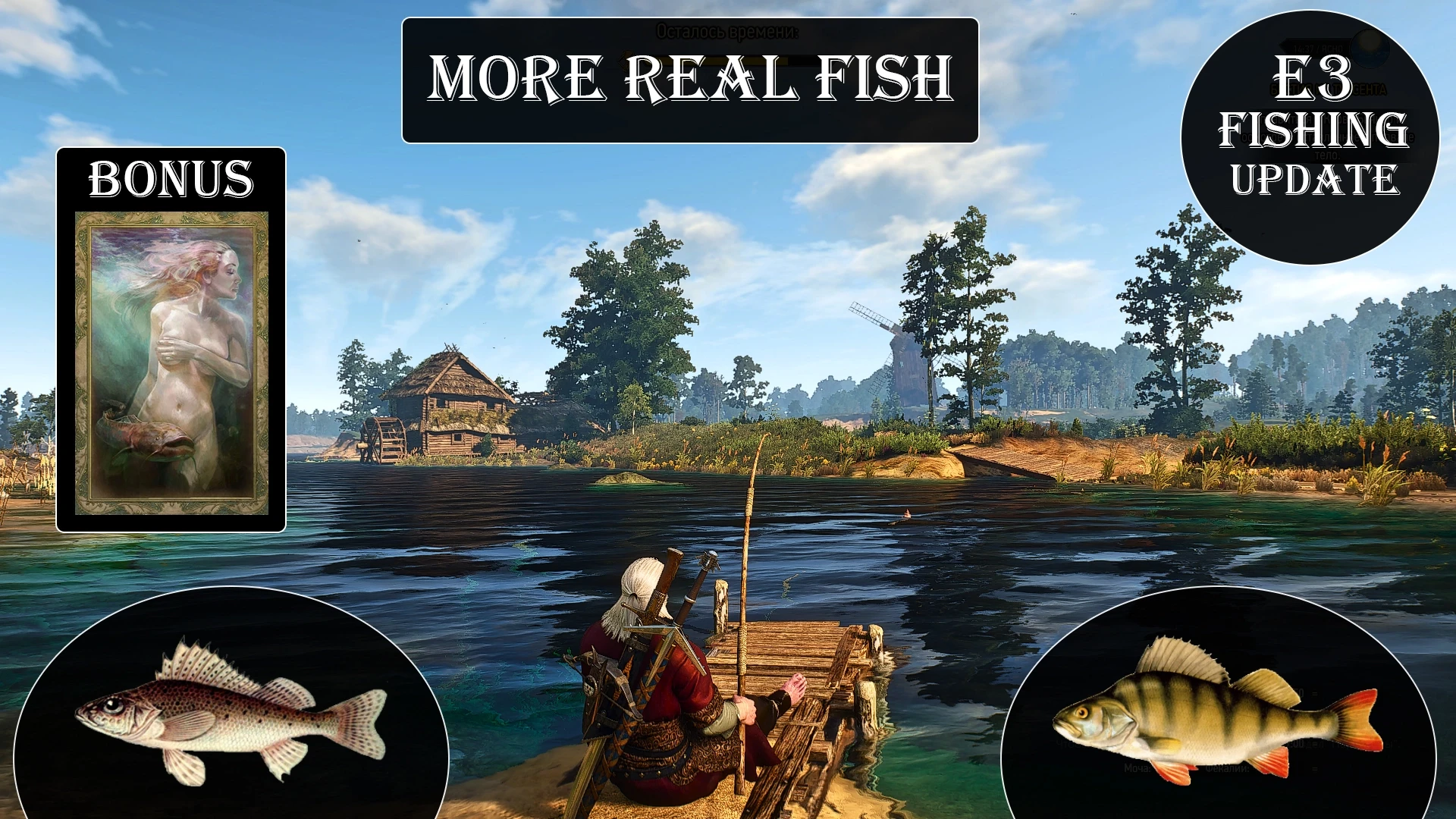 Witcher 3 "Рыбалка - Реальные виды рыб"