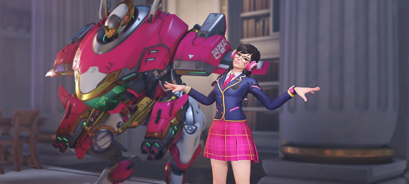 Из-за странного бага Overwatch D.Va застревает в небе