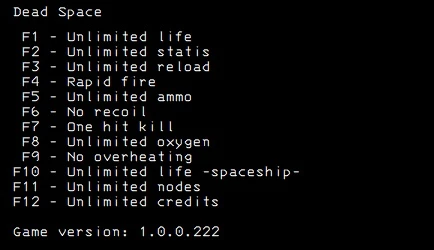 Dead Space: Трейнер/Trainer (+12) [Steam] {LIRW / GHL}