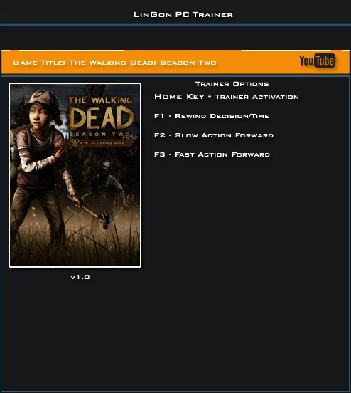 The Walking Dead ~ Season 2: Трейнер/Trainer (+3) [1.0] {LinGon}
