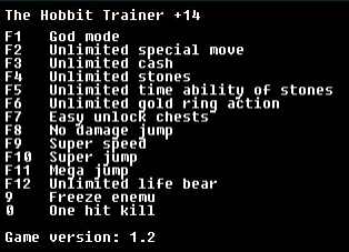 The Hobbit: Трейнер/Trainer (+14) [v1.2] {LIRW / GHL}