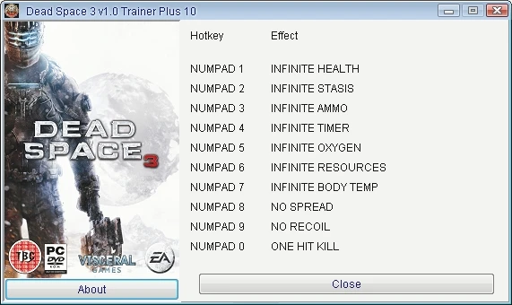 Dead Space 3: Трейнер/Trainer (+10) [1.0] {INn/PlayGround.ru}