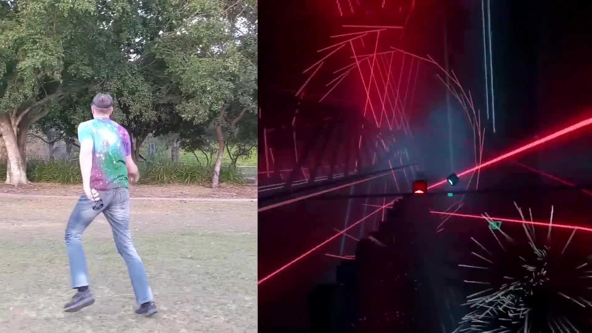 Демонстрация мода Project Sprint для Beat Saber