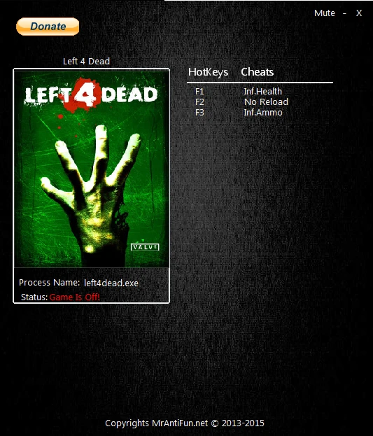 Left 4 Dead: Трейнер/Trainer (+3) [11.22.2015] [MrAntiFun]