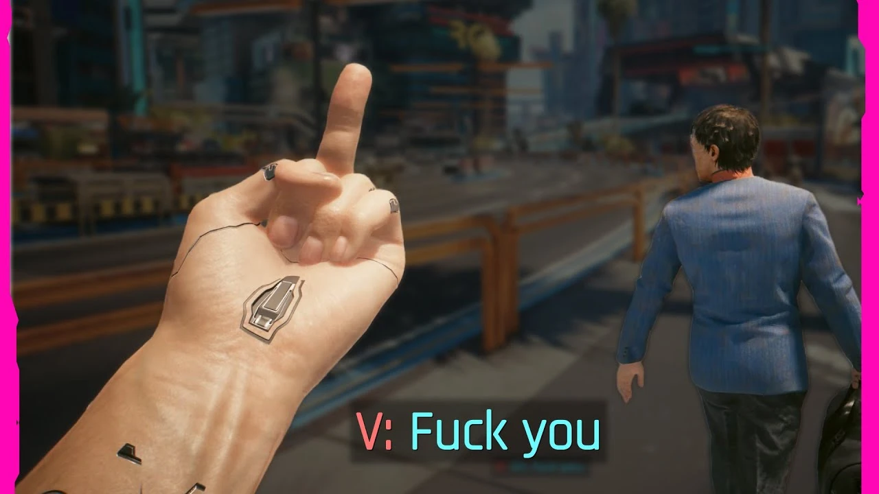 Cyberpunk 2077 "Динамические реакции Ви на события в открытом мире - Responsive V"