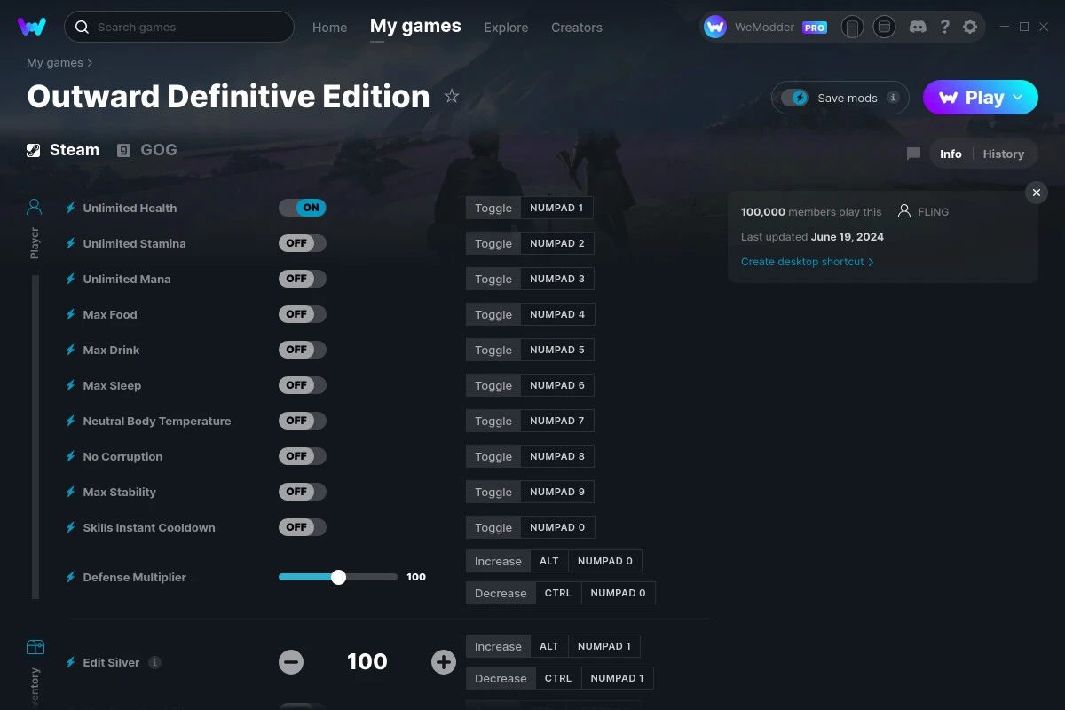 Outward Definitive Edition "Трейнер +23" [UPD: 19.06.2024] {FLiNG / WeMod}