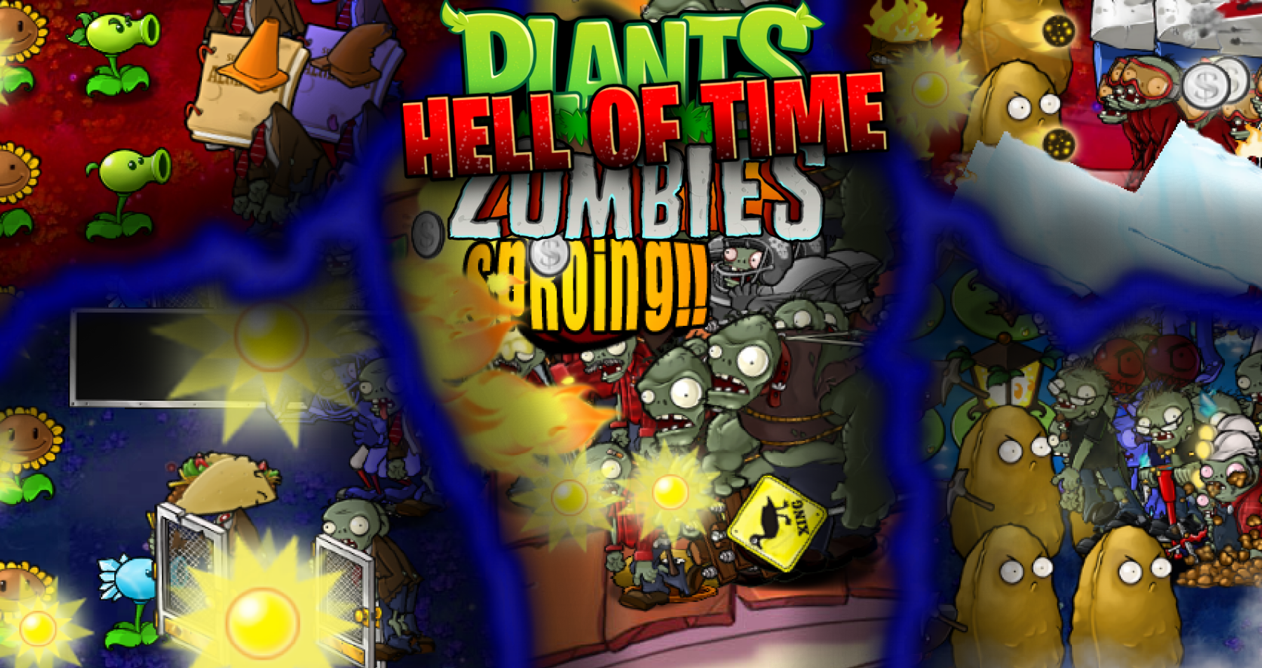 Plants vs. Zombies "Hell of Time - сильное усложнение оригинала" [Бета 1.8.0]