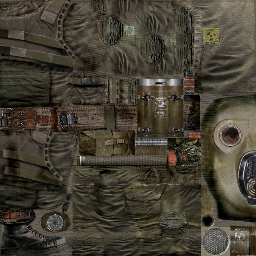 S.T.A.L.K.E.R. Shadow of Chernobyl "Билдовские текстуры сталкера с разных сборок"