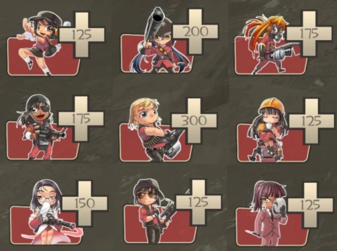 Team fortress 2 "Анимешная замена иконок класса"