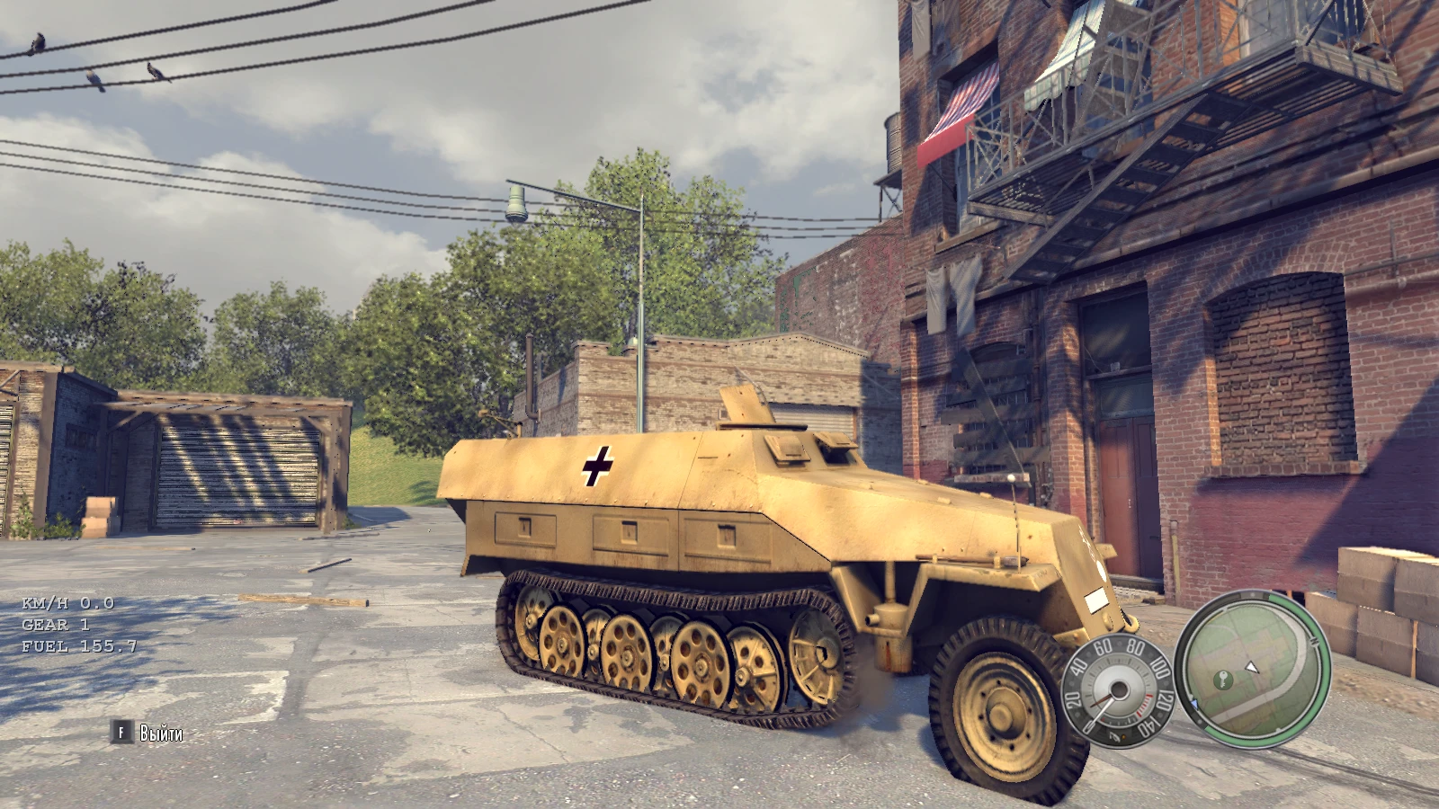 Mafia 2 "Немецкий БТР с родными колёсами v2.0"