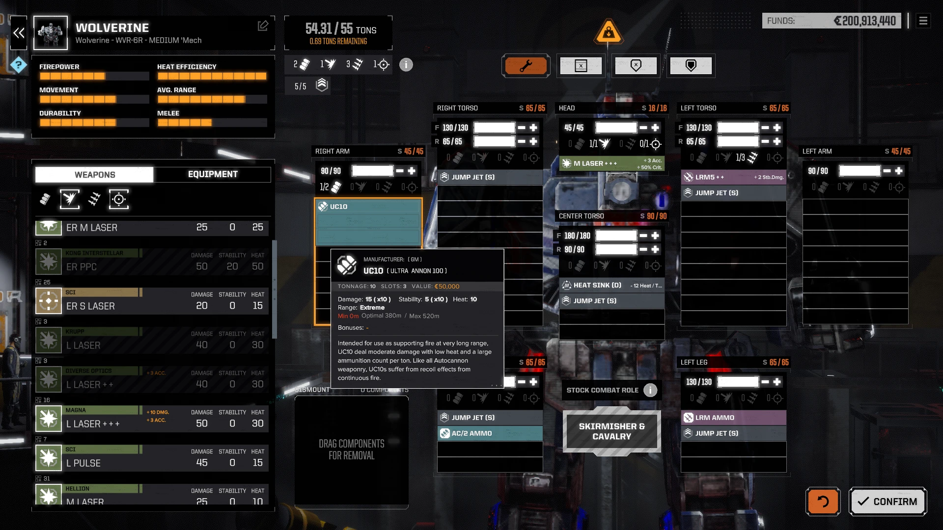 BattleTech "Ultra Cannon 10(Lost Tech)"