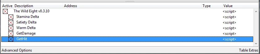 The Wild Eight: Таблица для Cheat Engine [0.4]