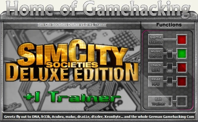 SimCity Societies - Deluxe Edition: Трейнер/Trainer (+1: Money / Деньги) [1.0] {sILeNt heLLsCrEAm/HoG}