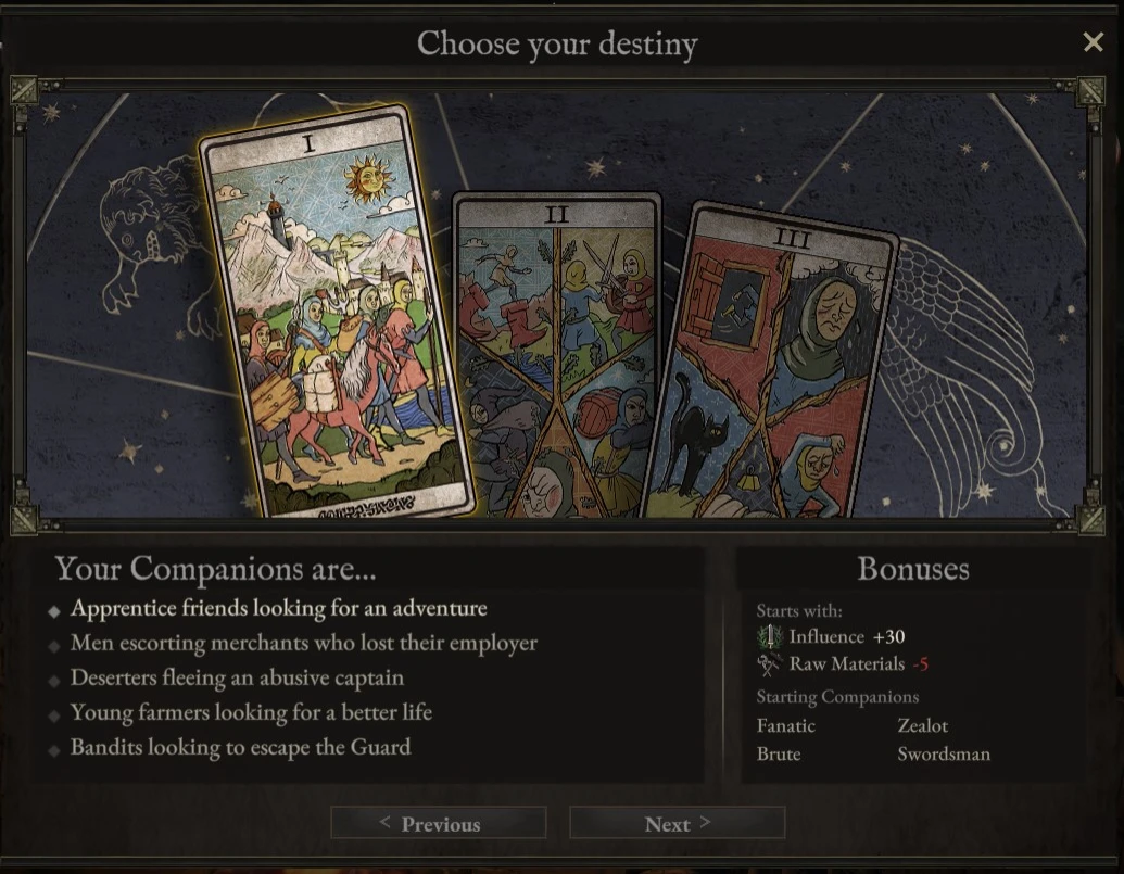 Wartales "Стартовый набор персонажей"