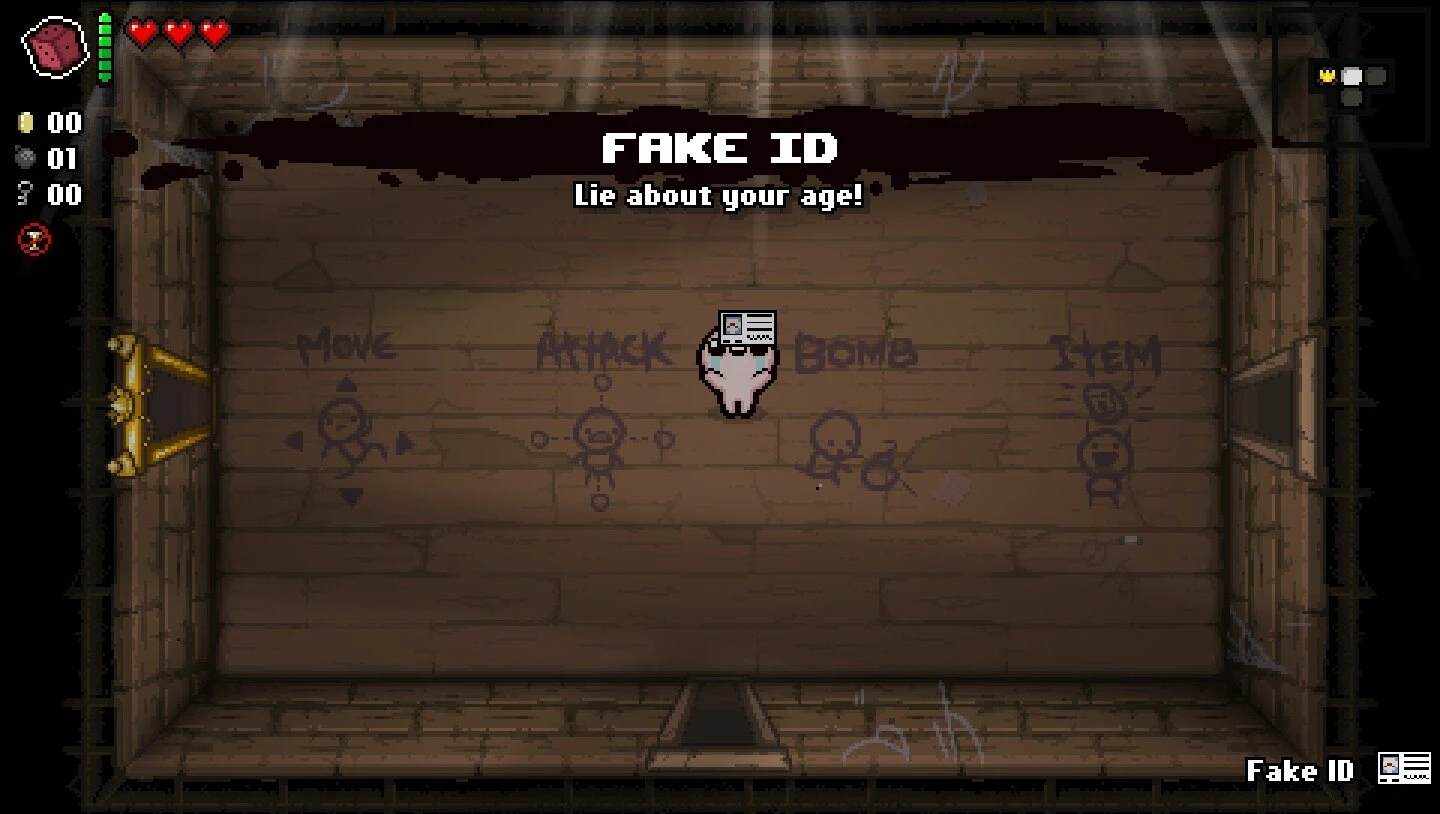 The Binding of Isaac "Фейковое удостоверение личности"