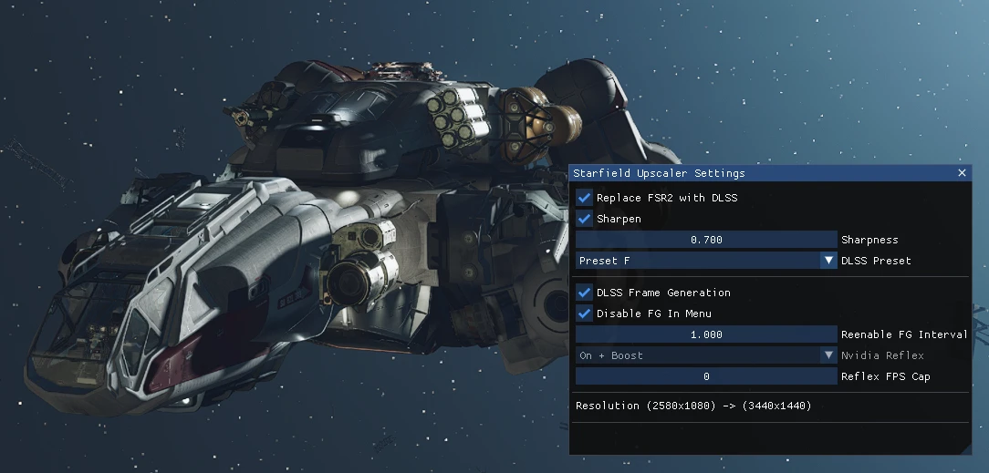 Starfield "DLSS 3 с поддержкой генерации кадров + ReShade" [Beta 07 BlackScreen Fix]