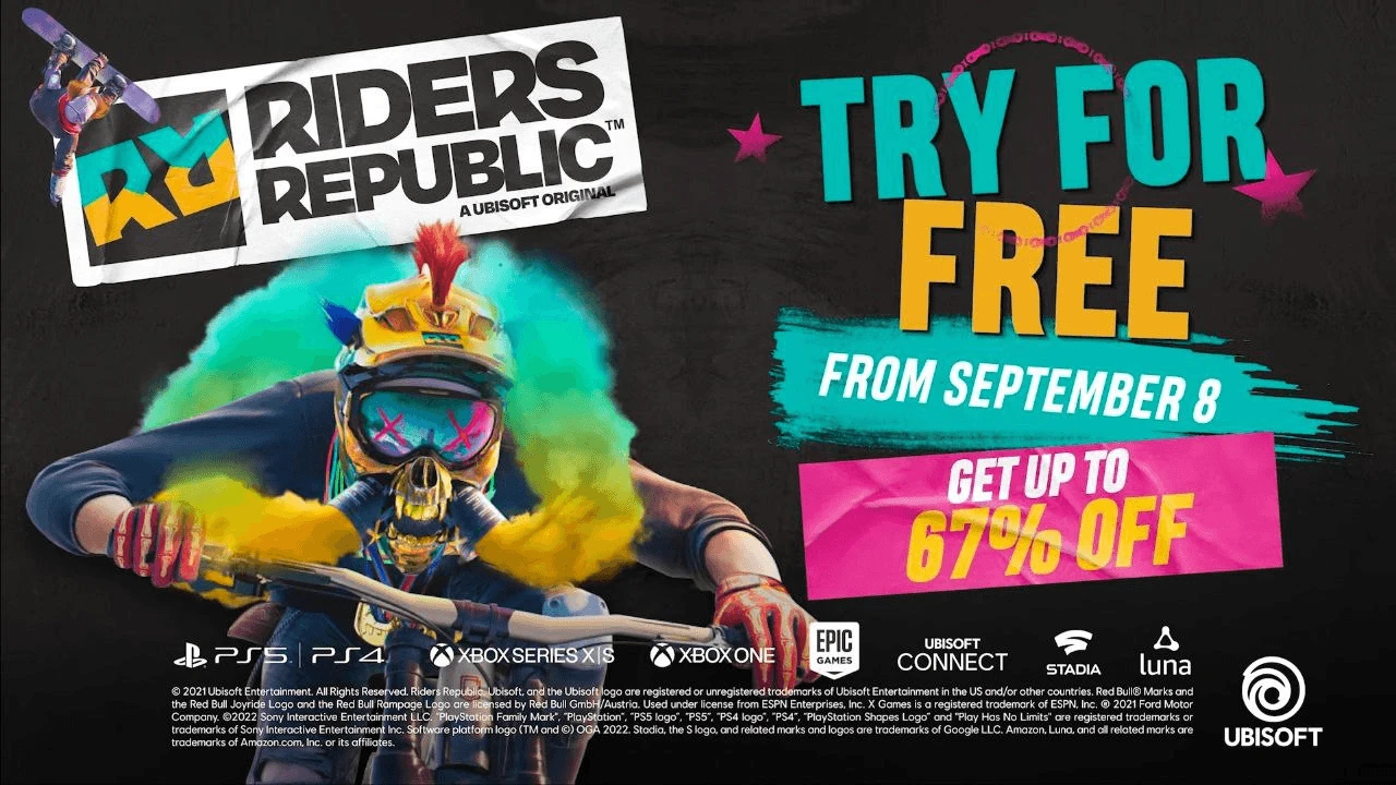 Консольная версия Riders Republic на неделю стала бесплатной