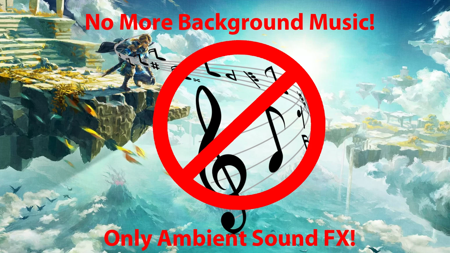 The Legend of Zelda: Tears of the Kingdom "Удаление фоновой музыки"