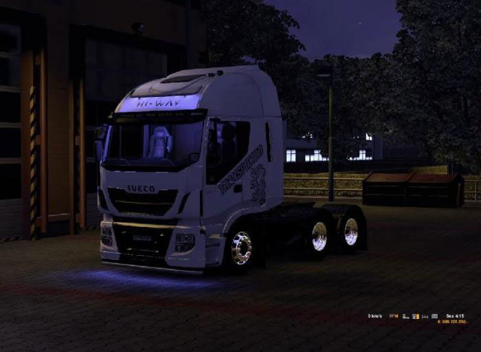 ETS 2 "Неоновая подсветка и свет в салон"