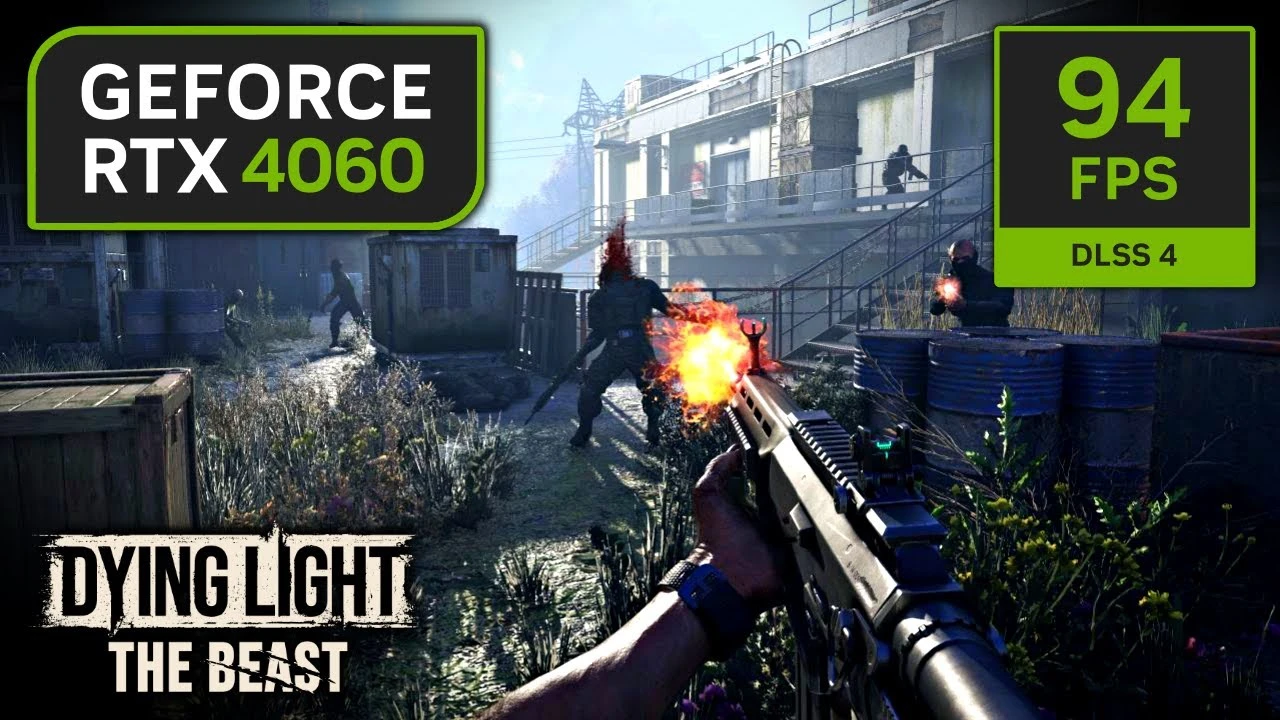 RTX 4060 против Dying Light: The Beast - тест в 1080p и 1440p с DLSS
