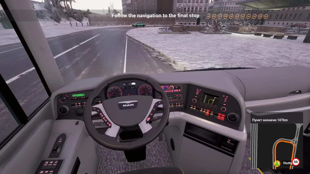 Зима, снег идет! - ч2 FernBus Simulator