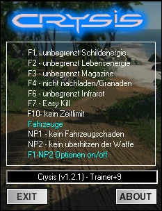 Crysis: Трейнер/Trainer (+9) [1.0 / 1.2.1 &amp; 1.2: 64 Bit] {dR.oLLe}