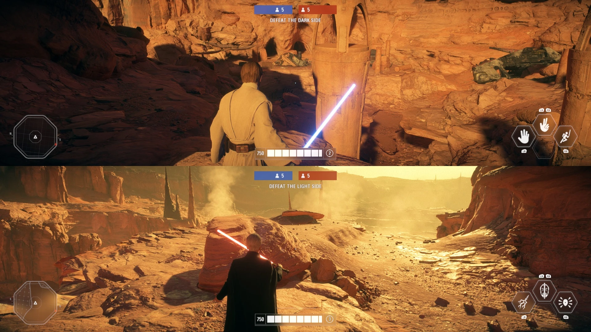 Star Wars: Battlefront 2 "Разделенный экран "