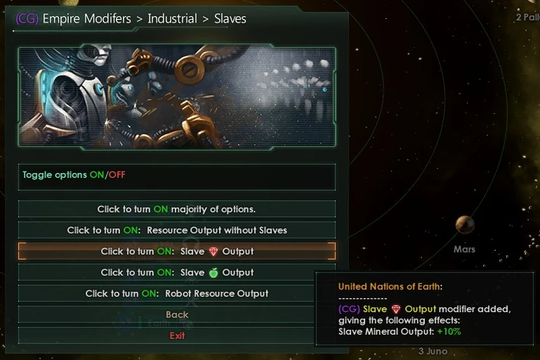 Stellaris: Чит-Мод/Cheat-Mode (Cheat Gains)