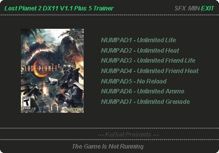 Lost Planet 2:Трейнер (+5) [1.1 DX9 + DX11] {KelSat}